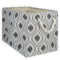 Design Imports Rectangle Polyester Bin Ikat Mineral18 x 12 x 15 in. CAMZ10030